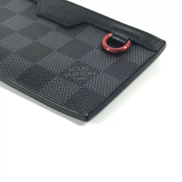 Auth LOUIS VUITTON N60354 Damier Graphite Utility-Coin Card Holder Wallet coin p - Picture 12 of 14